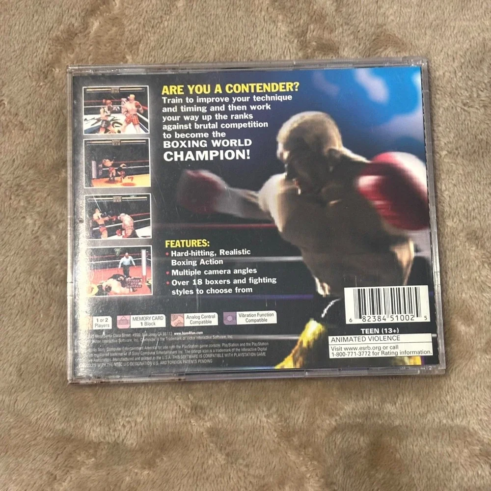 Contender 2 Sony PlayStation 1 PS1 Complete CIB Boxing Game Tested Working